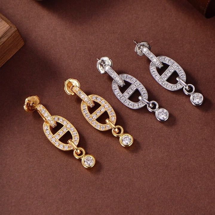 [Royal Jewelry]HM CHAINE DIAMOND EARRINGS