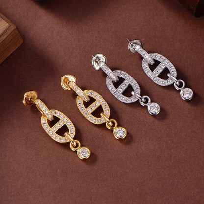 [Royal Jewelry]HM CHAINE DIAMOND EARRINGS