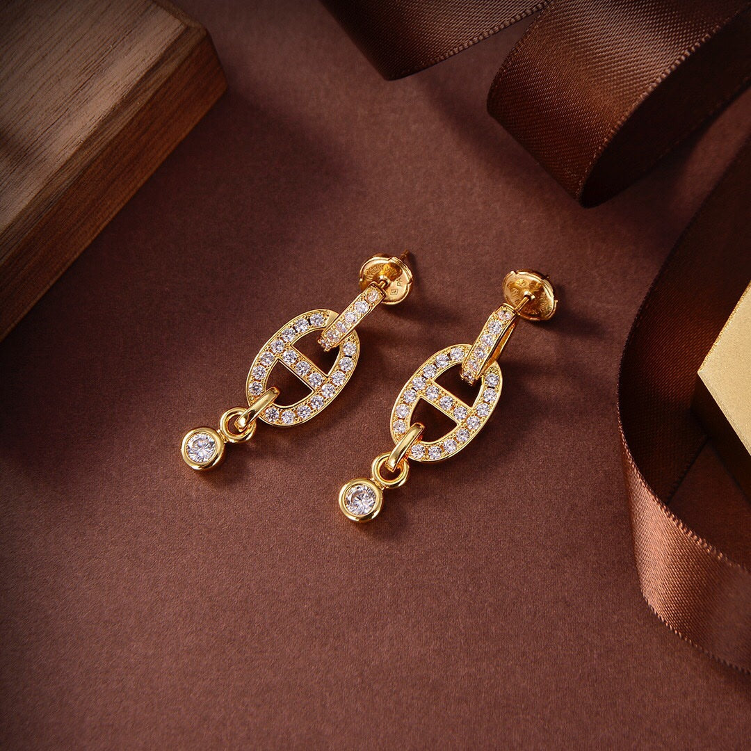 [Royal Jewelry]HM CHAINE DIAMOND EARRINGS