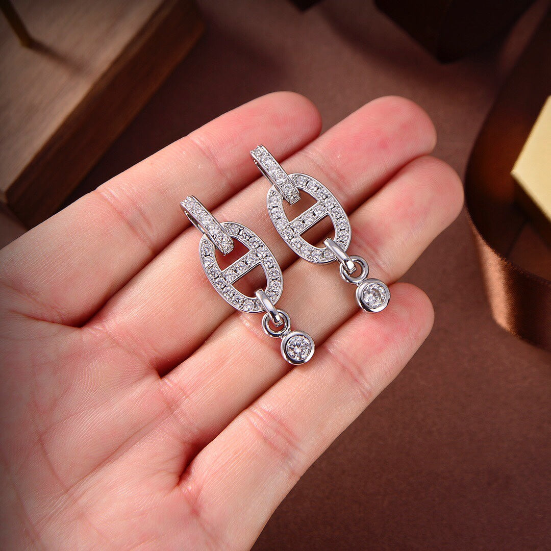 [Royal Jewelry]HM CHAINE DIAMOND EARRINGS