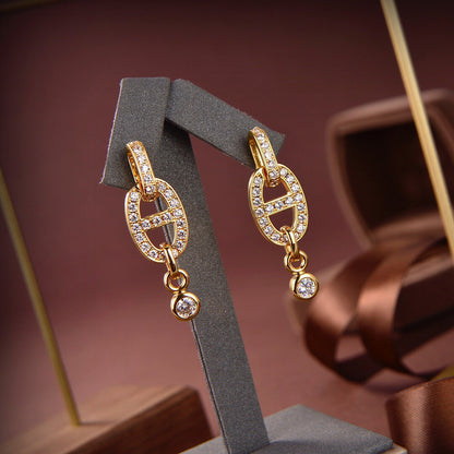 [Royal Jewelry]HM CHAINE DIAMOND EARRINGS