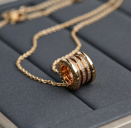 [Royal Jewelry]ZERO 1 PINK GOLD DIAMOND NECKLACE