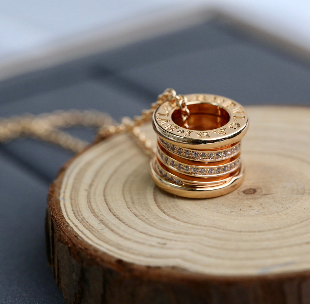 [Royal Jewelry]ZERO 1 PINK GOLD DIAMOND NECKLACE