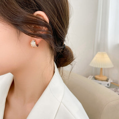 [Royal Jewelry]ZERO 1 DIAMOND PAVED EARRINGS