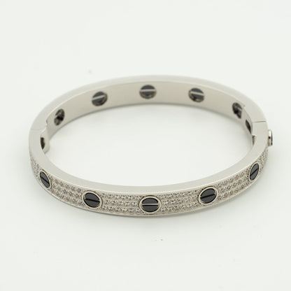 [Royal Jewelry]LOVE BRACELET 6.1MM DIAMOND-PAVED CERAMIC