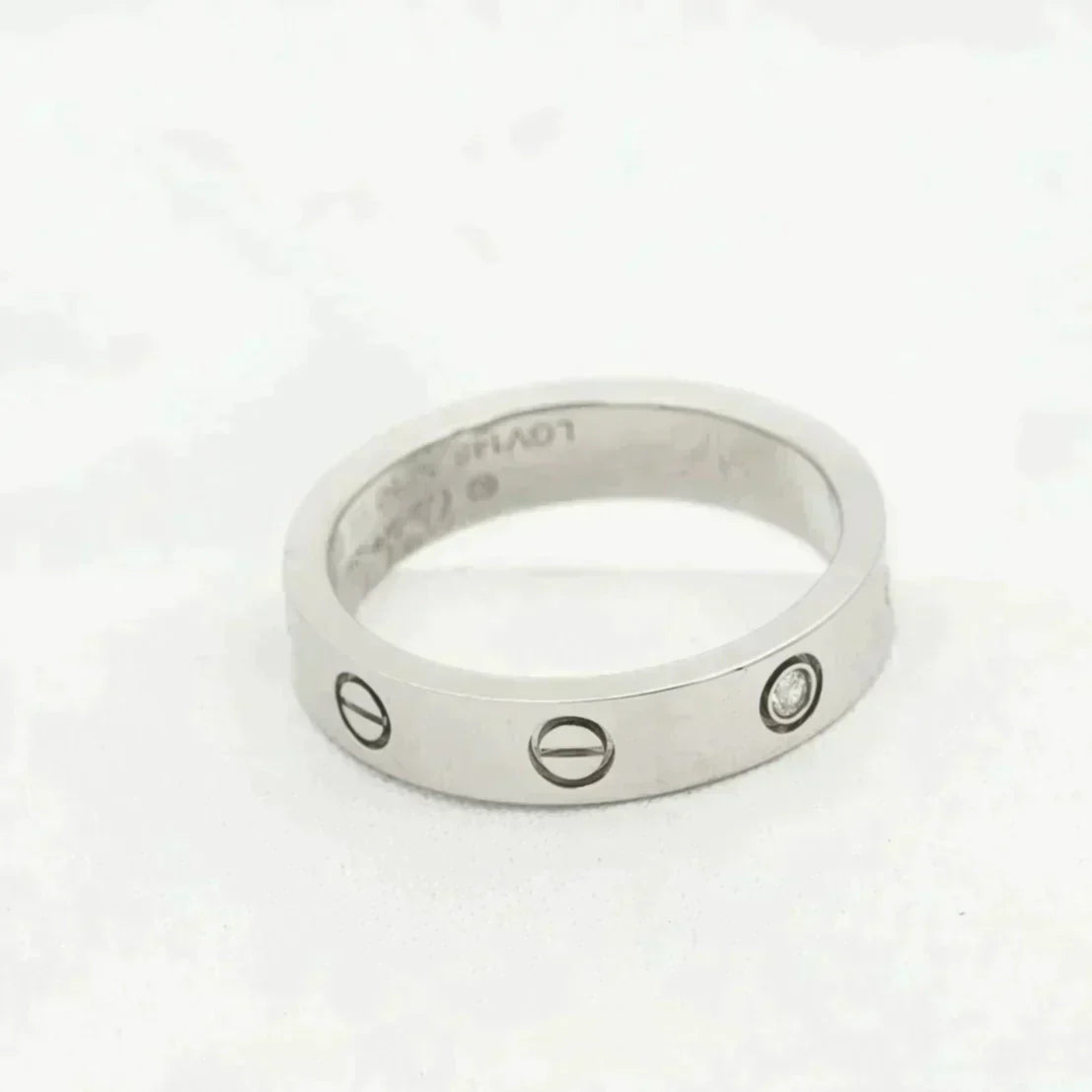 [Royal Jewelry]LOVE RING 4MM 1 DIAMOND SILVER