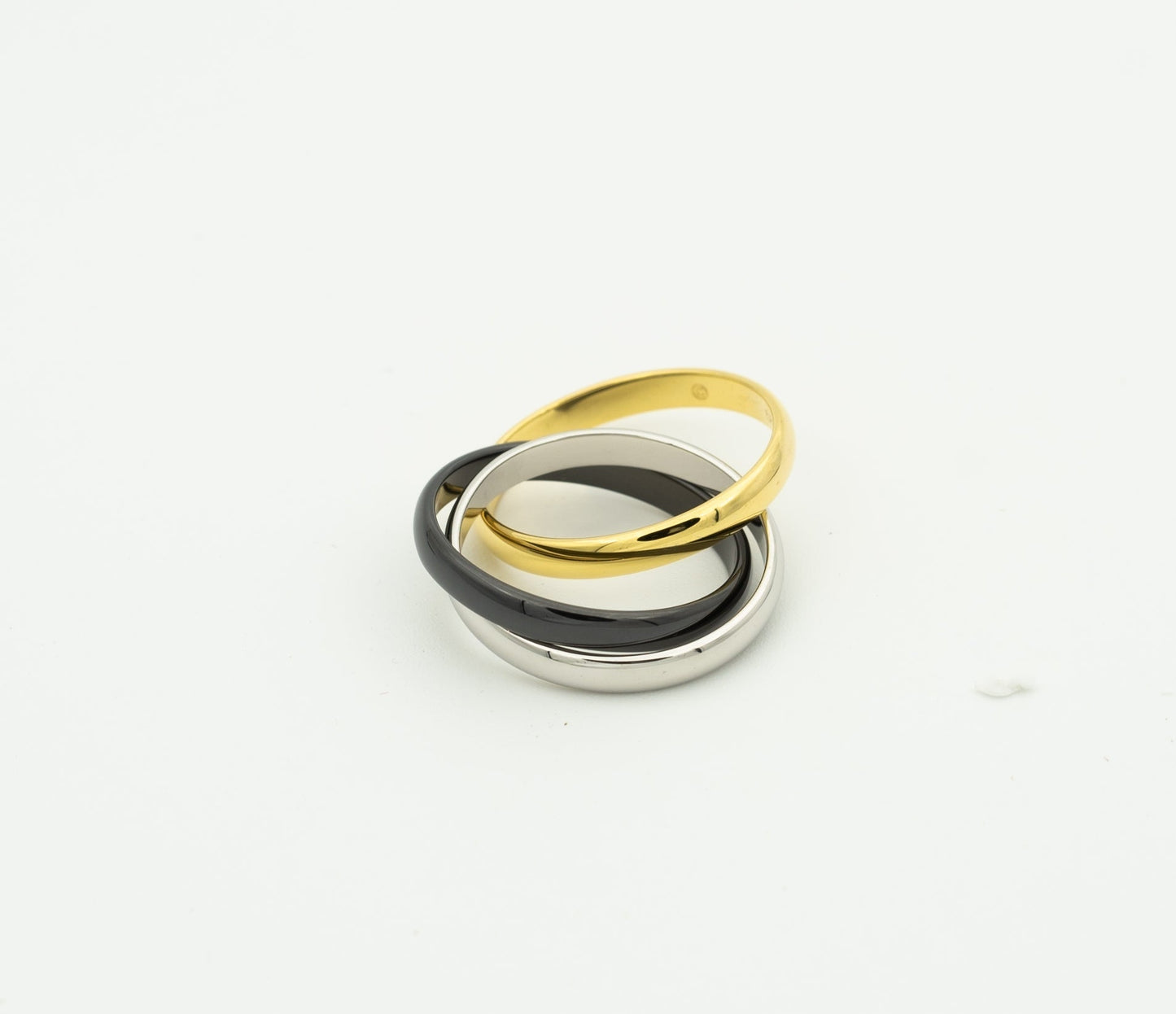 [Royal Jewelry]TRINITY RING BLACK GOLD SILVER