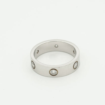 [Royal Jewelry]LOVE RING 5.5MM 6 DIAMONDS SILVER