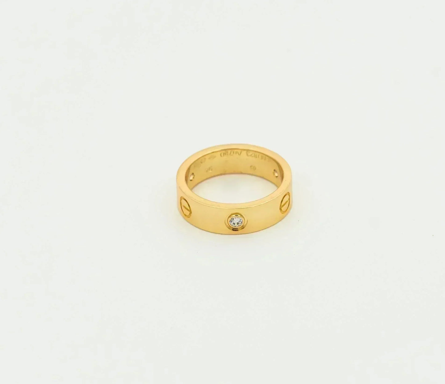 [Royal Jewelry]LOVE RING 5.5MM 3 DIAMONDS GOLD