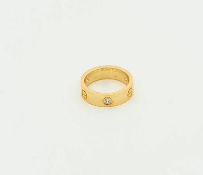 [Royal Jewelry]LOVE RING 5.5MM 3 DIAMONDS GOLD