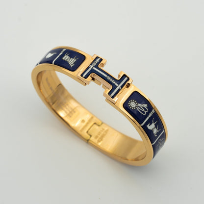 [Royal Jewelry]H BRACELET BLUE CERAMIC
