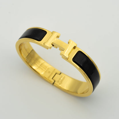 [Royal Jewelry]H BLACK BRACELET