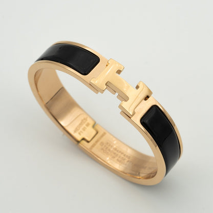 [Royal Jewelry]H BLACK BRACELET
