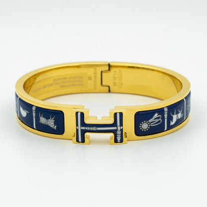 [Royal Jewelry]H BRACELET BLUE CERAMIC