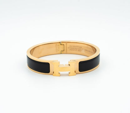 [Royal Jewelry]H BLACK BRACELET