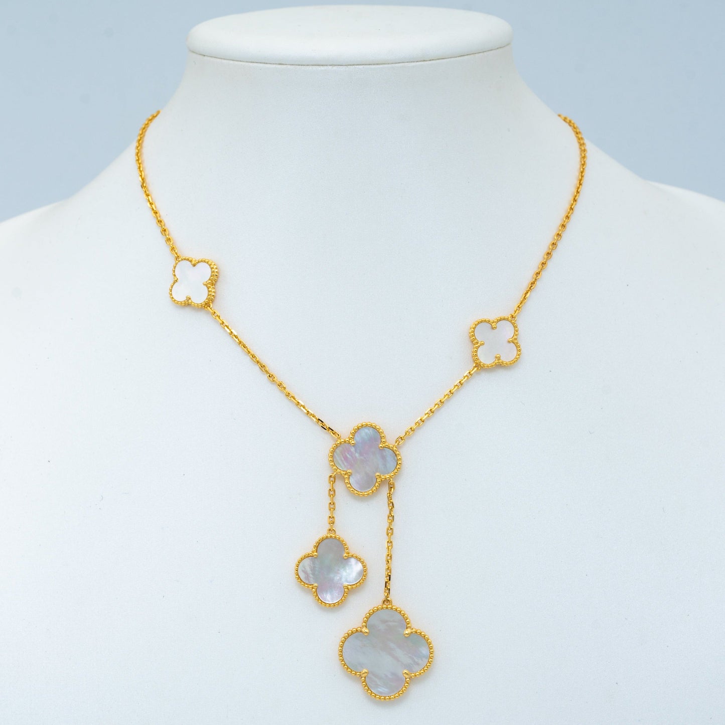 [Royal Jewelry]CLOVER MOTHER OF PEARL NECKLACE 6 MOTIF