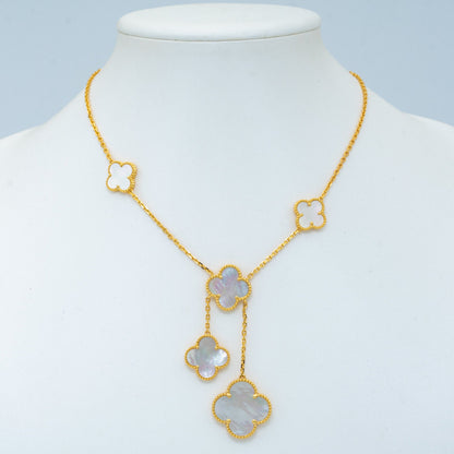 [Royal Jewelry]CLOVER MOTHER OF PEARL NECKLACE 6 MOTIF