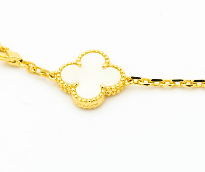 [Royal Jewelry]CLOVER BRACELET 5 MOTIFS ONYX MOP