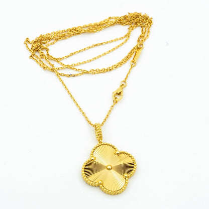 [Royal Jewelry]CLOVER 25MM PEDANT NECKLACE GOLD