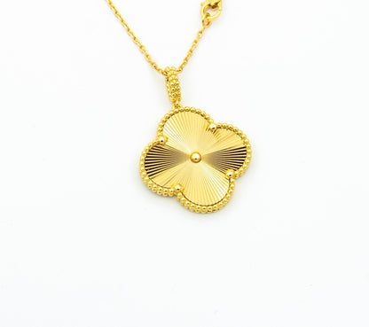 [Royal Jewelry]CLOVER 25MM PEDANT NECKLACE GOLD