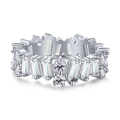 [Royal Jewelry]Delicate Multi Shape Tennis Ring