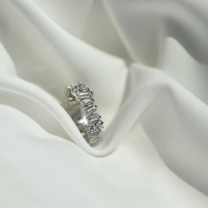 [Royal Jewelry]Delicate Multi Shape Tennis Ring