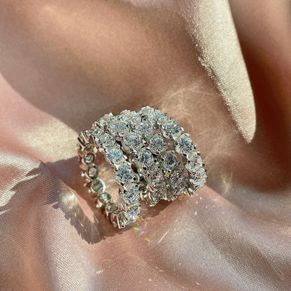 [Royal Jewelry]Eternity Round Cut Tennis Ring