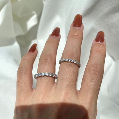 [Royal Jewelry]Sparkling Round Cut Tennis Ring