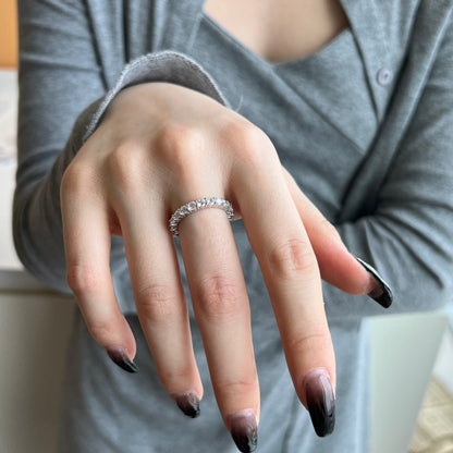 [Royal Jewelry]Sparkling Round Cut Tennis Ring
