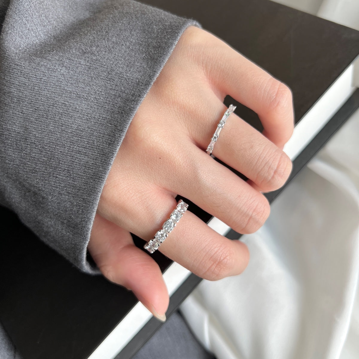 [Royal Jewelry]Eternity Round Cut Tennis Ring