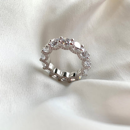 [Royal Jewelry]Gorgeous Round Cut Tennis Ring