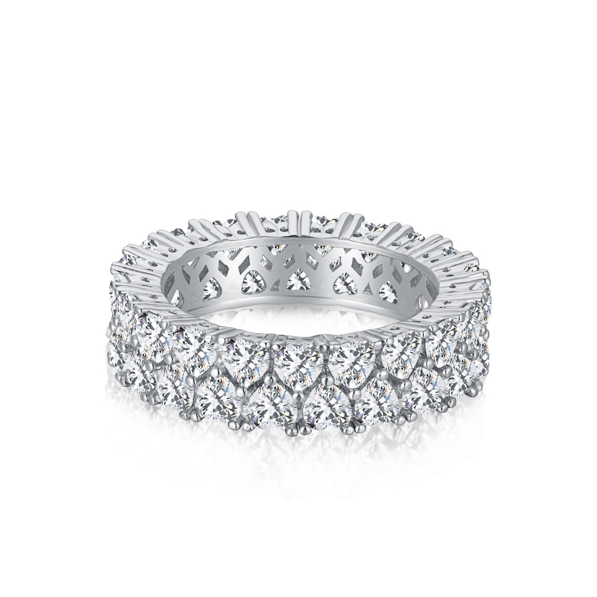 [Royal Jewelry]Sparkling Full Heart Ring