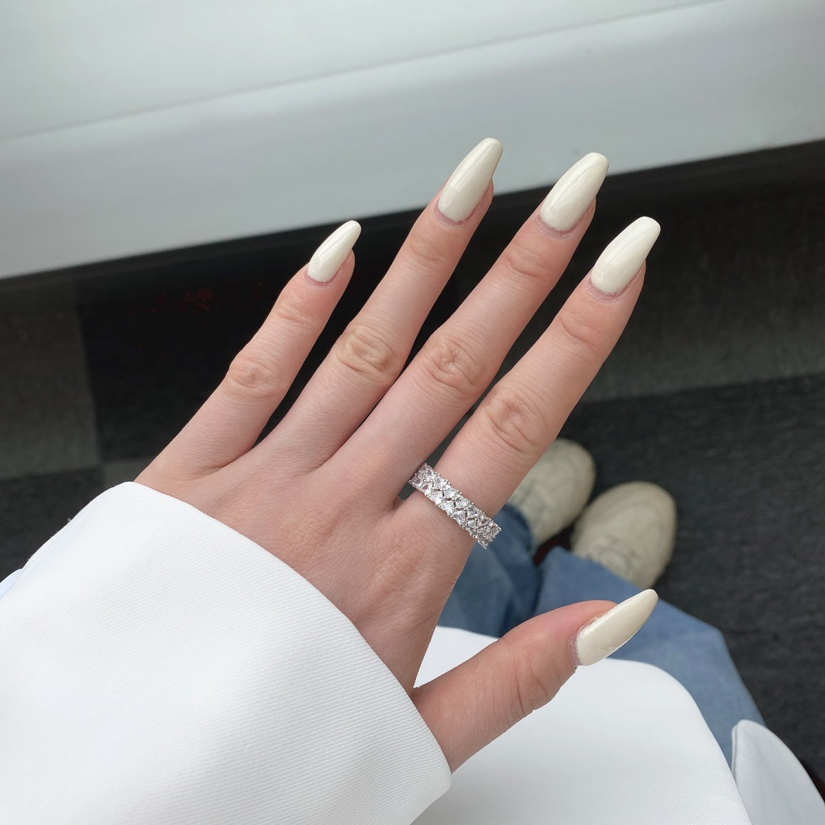 [Royal Jewelry]Sparkling Full Heart Ring
