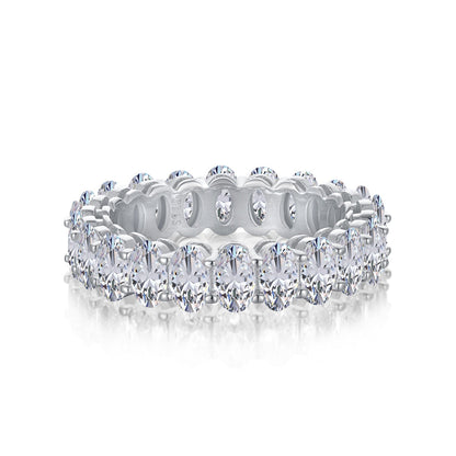 [Royal Jewelry]Ornate Oval Cut Tennis Ring