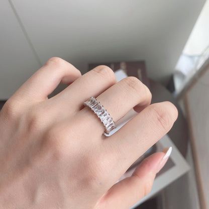 [Royal Jewelry]Unique Colorful Radiant Cut RIng