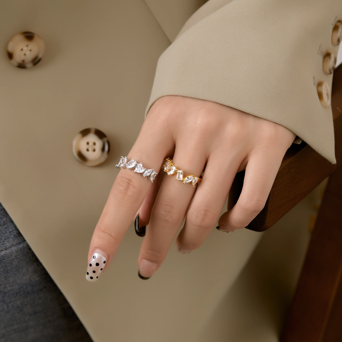 [Royal Jewelry]Delicate Multi Cut Ring