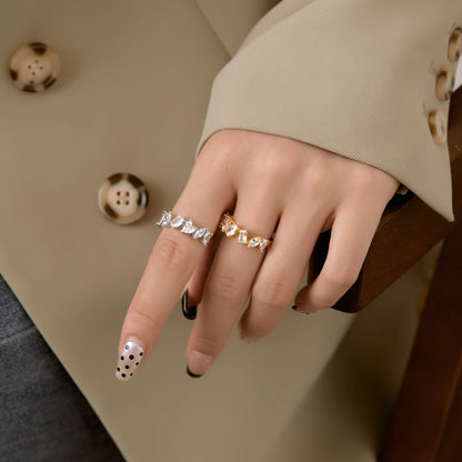[Royal Jewelry]Delicate Multi Cut Ring