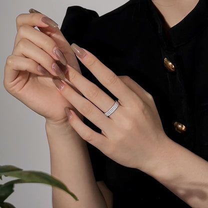 [Royal Jewelry]Dainty Round Cut Tennis Ring