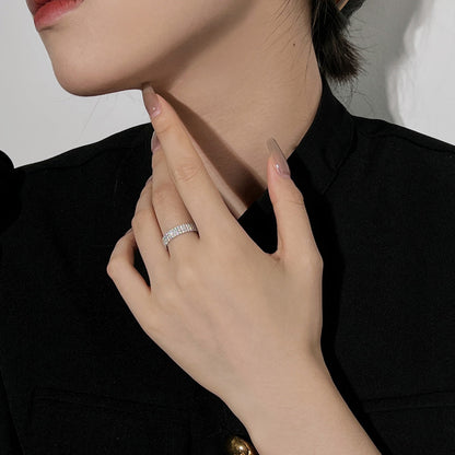 [Royal Jewelry]Dainty Round Cut Tennis Ring