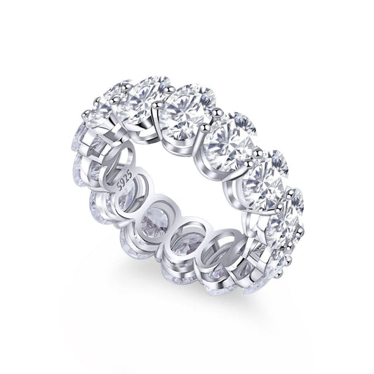 [Royal Jewelry]Dainty Elongated Cushion Cut Tennis Ring