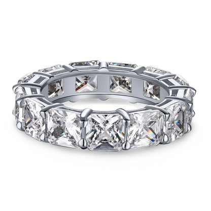 [Royal Jewelry]Elegant Princess Cut Tennis Ring