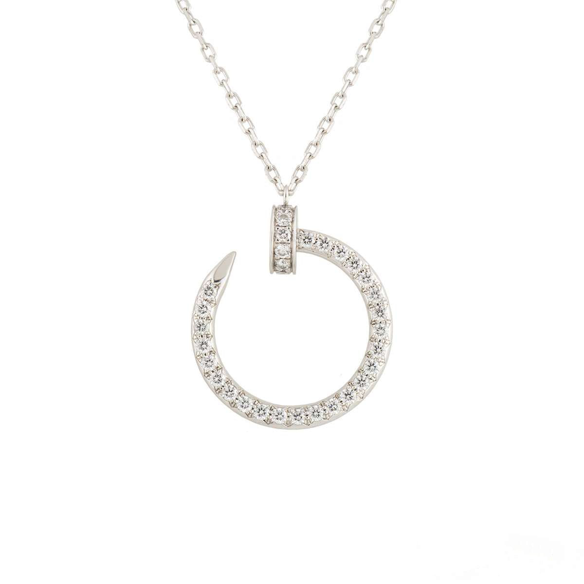 [Royal Jewelry]JUSTE NECKLACE SILVER DIAMONDS