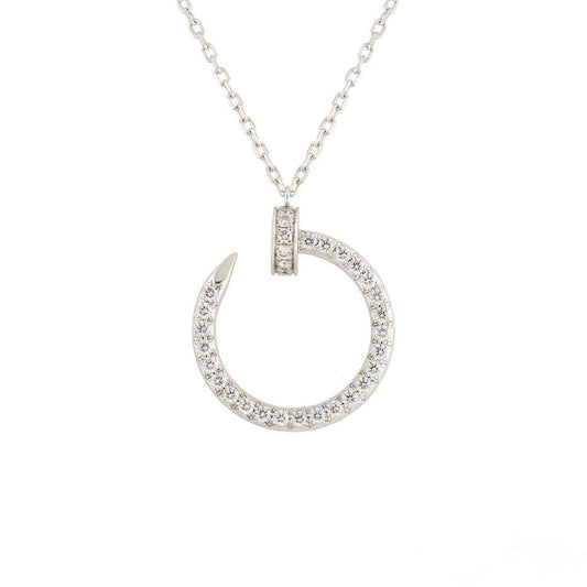 [Royal Jewelry]JUSTE NECKLACE SILVER DIAMONDS