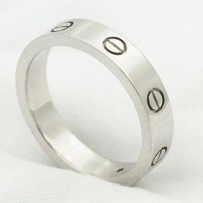 [Royal Jewelry]LOVE RING 4MM 1 DIAMOND SILVER