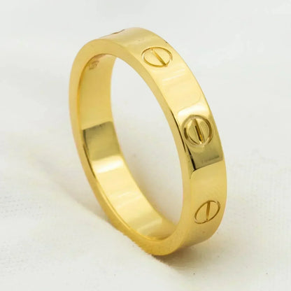 [Royal Jewelry]LOVE RING 4MM 1 DIAMOND GOLD