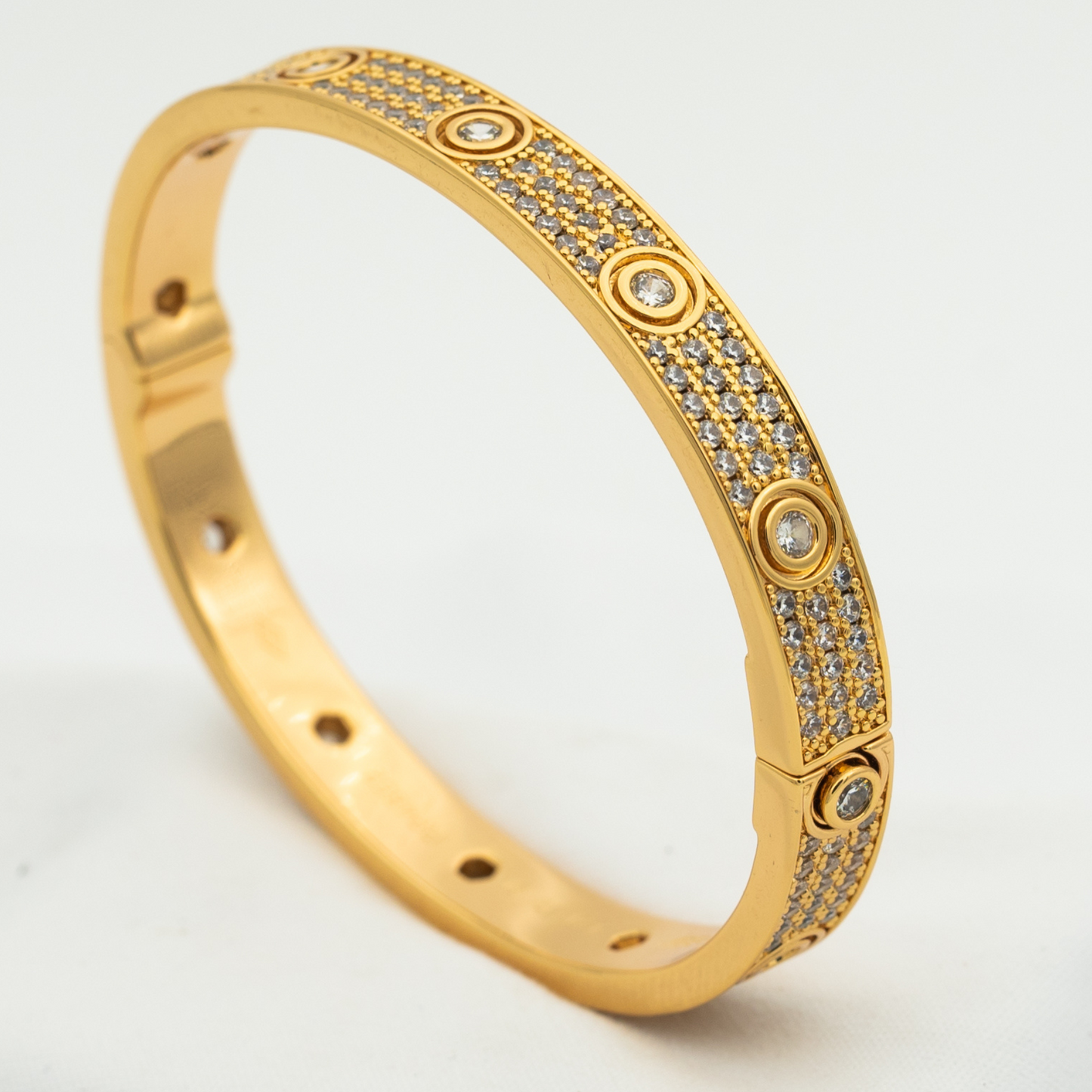 [Royal Jewelry]LOVE BRACELET 6.1MM DIAMOND-PAVED 10 BIG DIAMONDS