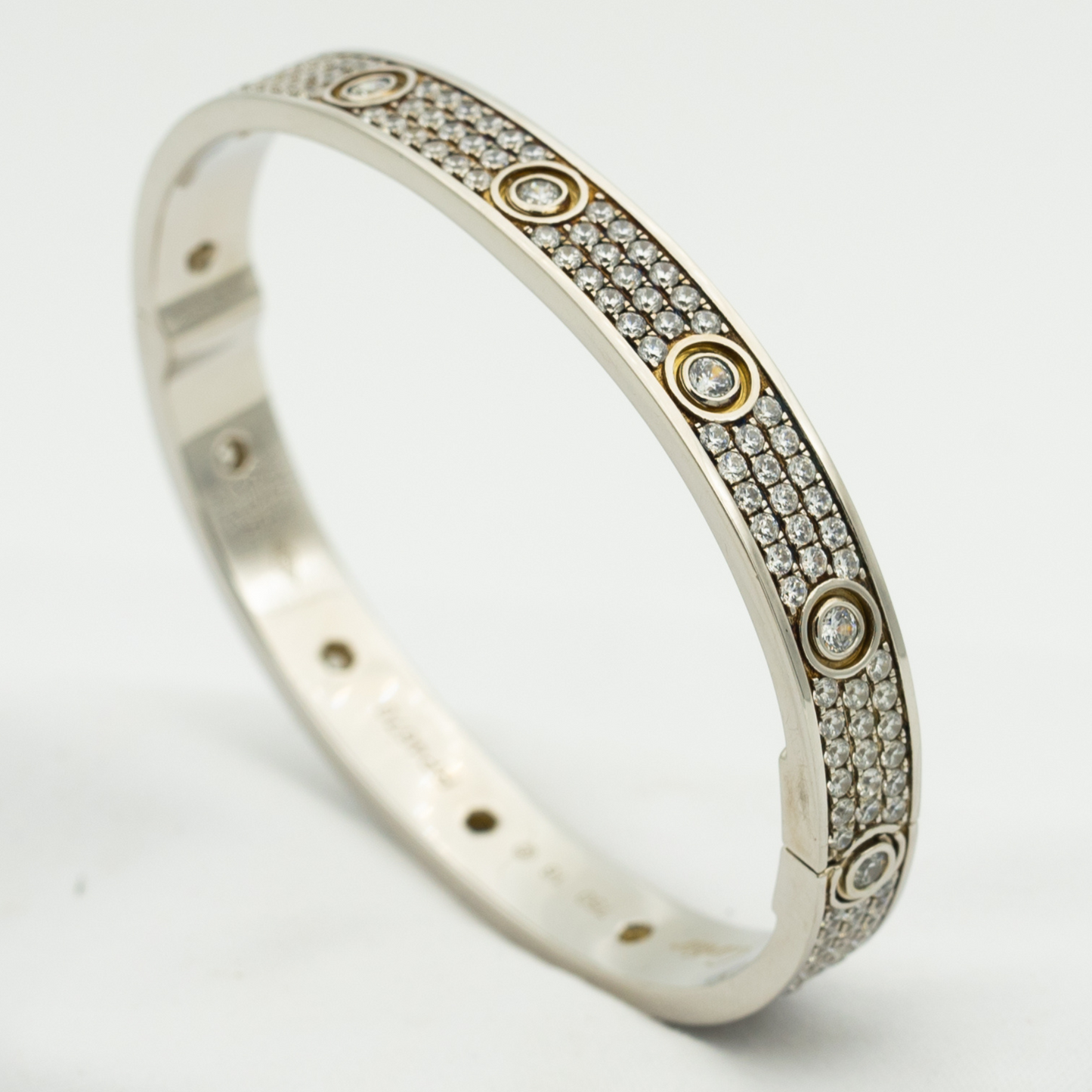 [Royal Jewelry]LOVE BRACELET 6.1MM DIAMOND-PAVED 10 BIG DIAMONDS