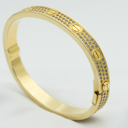[Royal Jewelry]LOVE BRACELET 6.1MM DIAMOND-PAVED