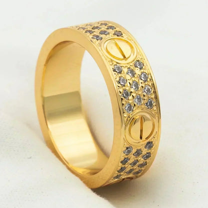 [Royal Jewelry]LOVE RING 5.5MM DIAMONDS PAVED