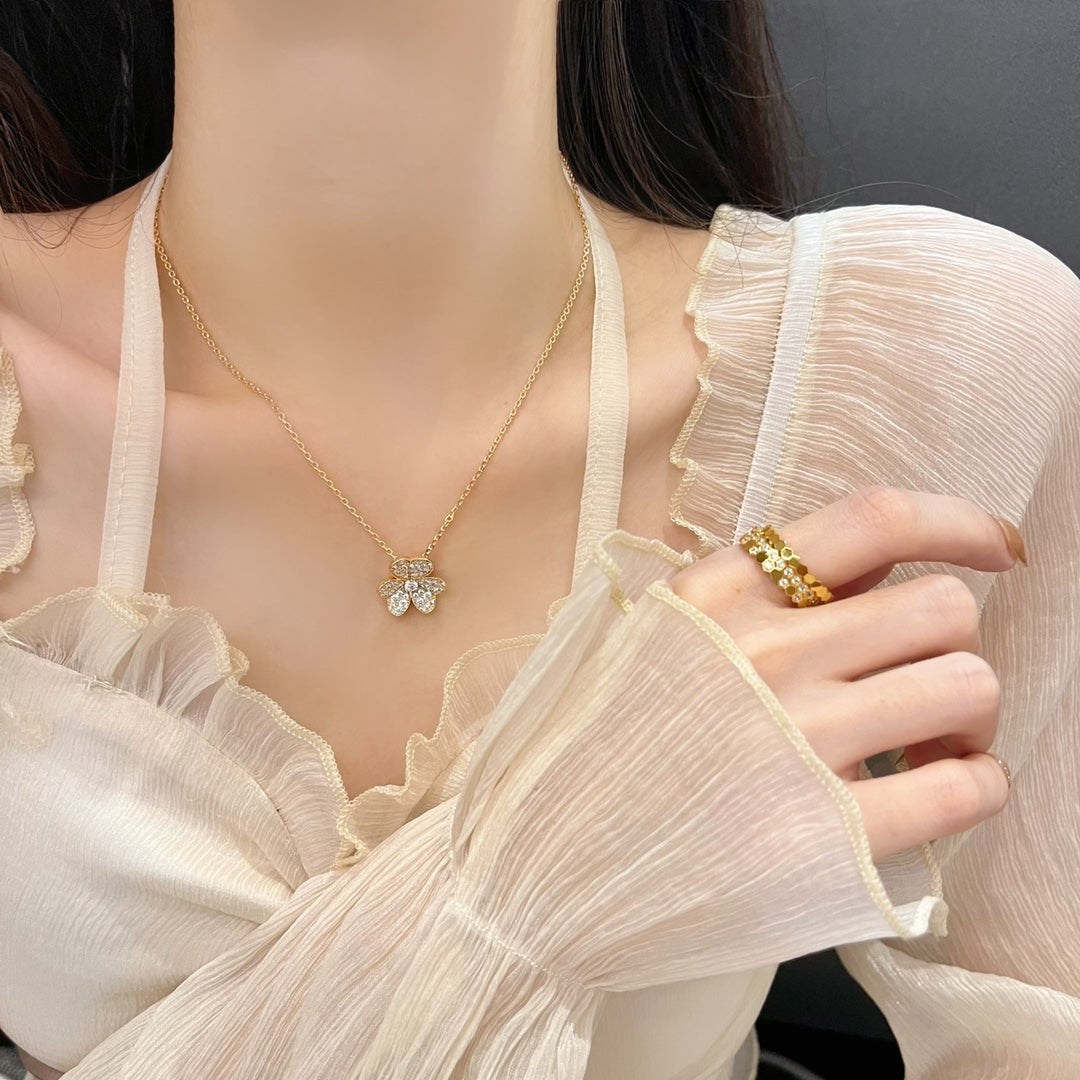 [Royal Jewelry]FLOWER DIAMOND NECKLACE